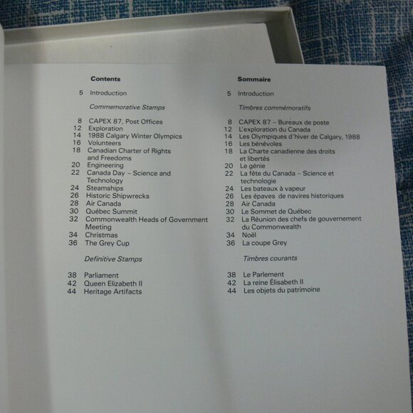 CANADA POST 1987  YEAR STAMP COLLECTION. - Picture 7 of 7